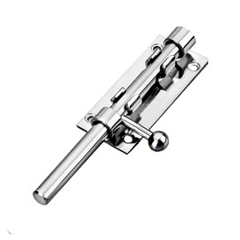 5 Inch Door Bolt Lock Stainless Steel Door Latch Barrel Sliding Lock Silver Solid Door Lock Bolts for Bathroom Bedroom Garden Shed Doors