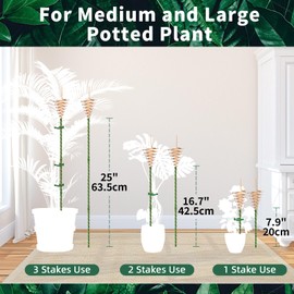 NAMTSO Electroculture Copper Wire for Gardening Kit - 6 Pcs Plant Stakes Adjustable Length, 2 Pcs Spiral Antenna Make Cones (Large & Extra Large), 16.4ft Pure Copper Wire, Air Plant Holder Tool