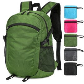 SFIUYDS Lightweight Hiking Backpack Small,Waterproof Hiking Daypack,Foldable Backpack for Travel,Ultralight Backpack, Green, Medium, Outdoor