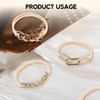 DAWZMR 5 PCS Gold Hair Ties, Ponytail Cuff for Women's