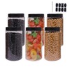 zmybcpack 6 Pack 40 oz Plastic Jars With Lids, Extra