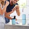 Huakaile 2 Pack Travel Toothbrush Holder, Portable Toothbrush Cup with