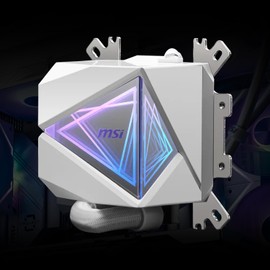 MSI MAG CoreLiquid I360 White - AIO ARGB CPU Liquid Cooler - Infinity Mirror Design - UNI Bracket - 360mm Radiator - Triple 120mm ARGB PWM Fans - LGA 1700/1851 / AM5/AM4 Compatible
