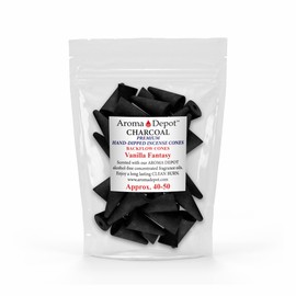 2'' Vanilla Fantasy Backflow Charcoal Incense Cones (Approx. 45-50)