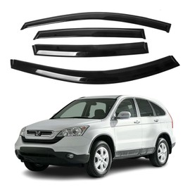 Fits for Honda CR-V 2007 2008 2009 2010 2011 Safe Smoke Window Visor Sun Rain Vent Guard Vent Window Visor Window Deflector,4 Pcs Tape-On, 2mm Extra Thickened