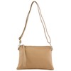 modamoda de T186 Italian Leather Clutch / Shoulder Bag, Medium
