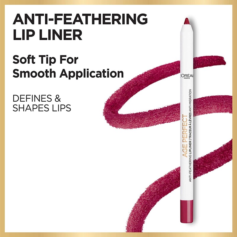 L'Oreal Paris Age Perfect Anti-Feathering Lip Liner, Bright Mocha