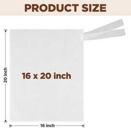 100 Pack 16" x 20" Commercial Cold Brew Coffee Filters – Disposable Non-Woven Fabric Filter Bags for 5-Gallon Buckets, Coffee Shops & Home Brewing