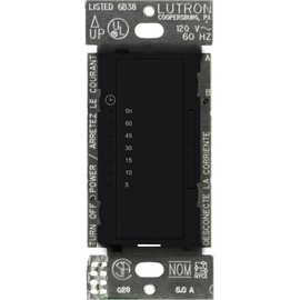 Lutron Maestro Countdown Timer Switch for Fans and Lights, 3A/150-Watt LED Bulbs, Single-Pole/Multi-Location | MA-T51MN-BL | Black