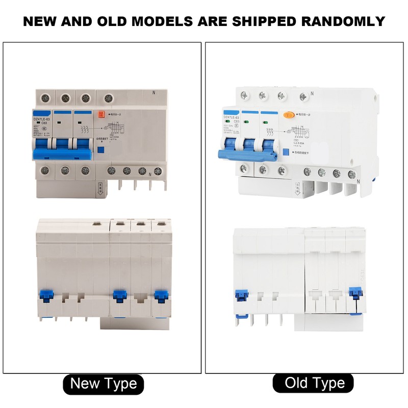 DZ47LE‑63 3p N C63 RCCB Residual Current Circuit Breaker 63A