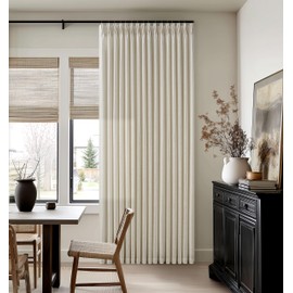 Sand Beige Linen Curtains 102 Inches Long for Living Room Pinch Pleated Drape Hooks Rings for Track System Back Tab Light Filtering 102 Inch Curtain for Bedroom Sliding Patio Door 2 Panels 50x102
