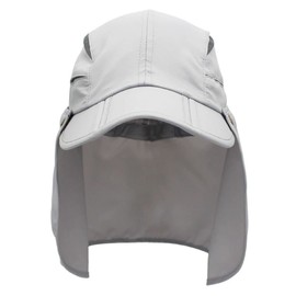 Magracy Kids Boys Wide Brim Sun Protection Cap Mesh UPF50+ Neck Flap Hat Quick Dry Fishing Hats Off White