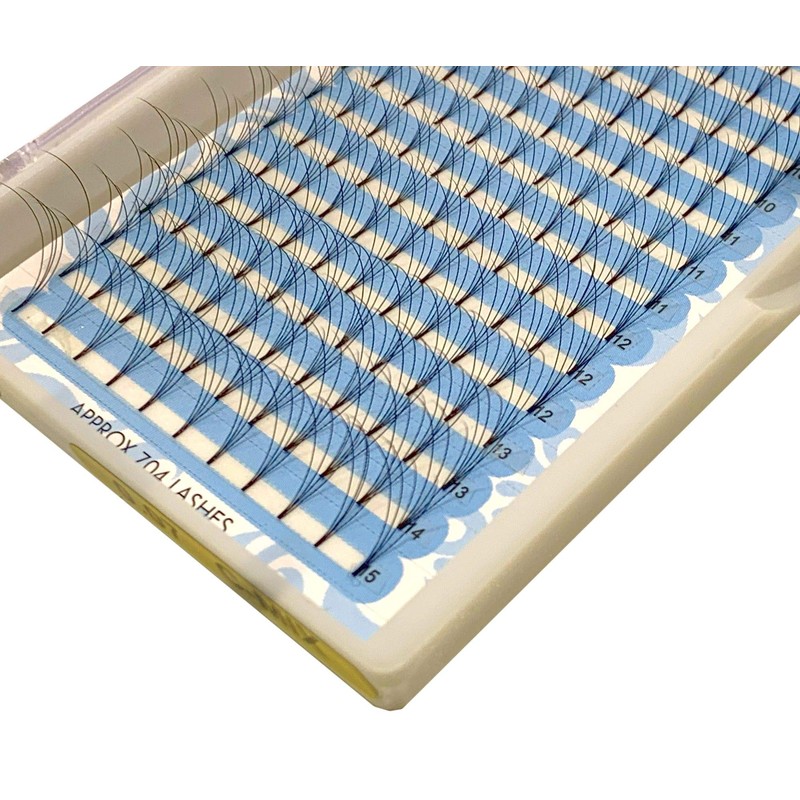 Dermastil 4D Premade Handmade Volume Eyelashes, Ready-to-Use Fan without Knots,