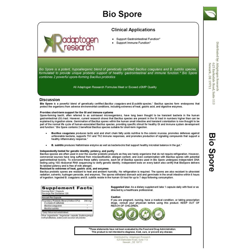 Bio Spore Broad Spectrum Probiotic | Soil-Based (SBO) & Shelf-Stable