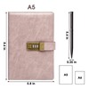 WEMATE Diary with Lock, A5 Journal with Lock 240 Pages,