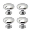 tooloflife 4 Pack Cabinet Knobs, Silver Round Cabinet Door Pull
