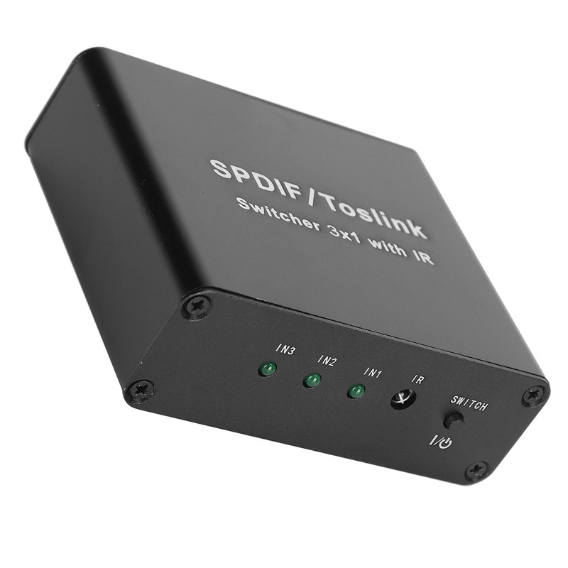 SPDIF/for TosLink Switcher 3x1 Switching Device with Remote Control 3