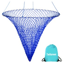 Fishingnet Foldable Bridge and Pier Fishing Net, Drop Net for Pier Fishing, Pier Net for Fishing Saltwater Freshwater with 32FT Rope