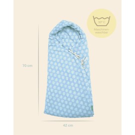 molis&co. Universal Stroller Bag, Winter and Autumn Stroller Tote Bag with Hood. Windproof Stroller Sleeping Bag. Lotus. Oeko-Tex 100. TOG 2.5.