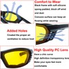 3 Pairs Motorcycle Riding Glasses Padded Frame Lens Block 100%