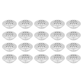 Semetall Air Vents 20 Pack 29mm(1-1/8") Stainless Steel Circular Soffit Vent Round Vent Mesh Hole Louver for Kitchen/Bathroom/Cabinet/Wardrobe/Shoebox (Silver)