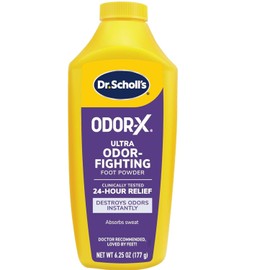 Dr. Scholl's Odor-X Odor Fighting Foot Powder 6.25 oz (Pack of 4)