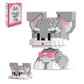 FINELYCR Puppy Clamping Blocks Animals, Schnauzer Micro Building Blocks, Cute Puppy Building Blocks, for Presentation and as a Gift, for Adults and Ages 12+