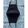 Face Mask Triple Layer Handmade Washable Cloth Solid Color Black