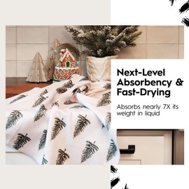 GEOMETRY Christmas Kitchen Towels - Quick Dry Microfiber Cloth Dish Towels for Kitchen Drying - Premium Quick Dry Towel (Festive Lights, 1 Pack)