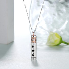 Cujiesp Be Kind Of A B Necklace 925 Sterling Silver Be Kind of A B Hidden Message Necklace Best Friends Sorority Sisters Friendship Gifts for Women