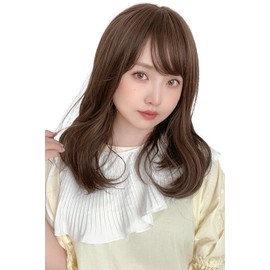 Brightlele hf1052-TMB Wig, Medium, Full Wig, Semi-Long, Long, Natural, Wig, Ladies Wig, Wig Cap