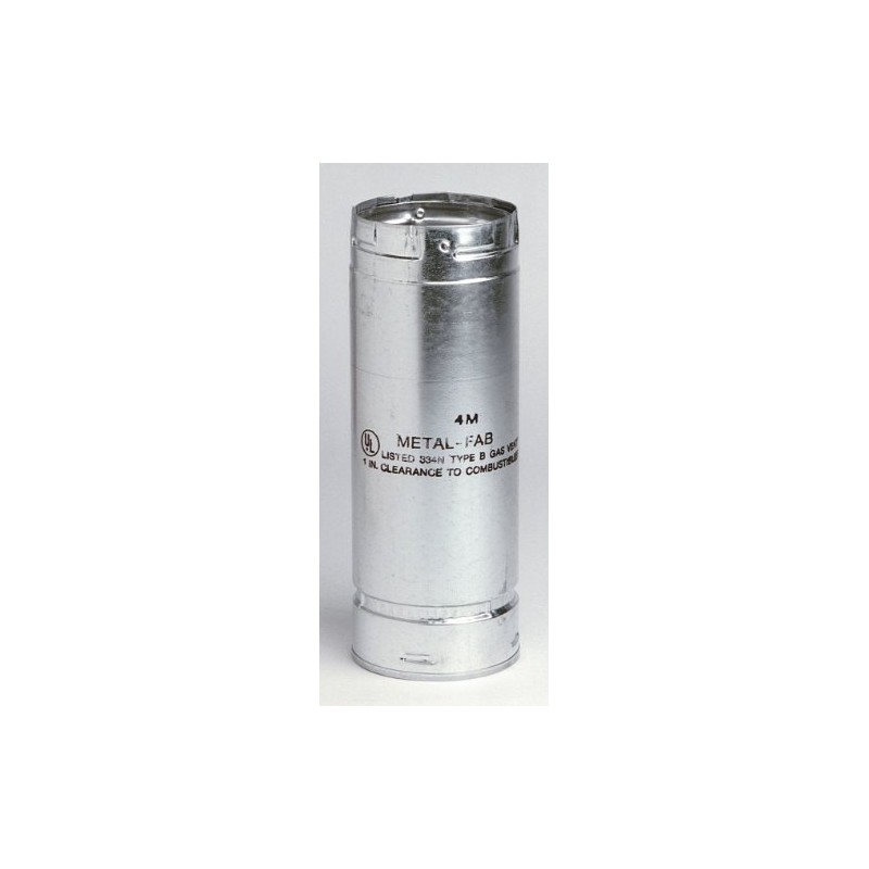 Metal-Fab Gas Vent Pipe - 4 x 12 Inches
