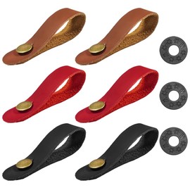 SourceTon 6 Pieces Guitar Strap Button and 3 Pieces Guitar Strap Locks, Leather Guitar Neck Strap Button, Guitar Strap String, Guitar Headstock Adapter Straps Tie with Guitar Protector
