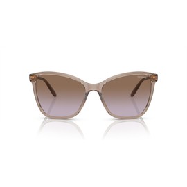 Vogue Eyewear Women's VO5520S Butterfly Sunglasses, Transparent Caramel/Violet Gradient Brown, 56 mm