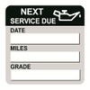 Oil Change Sticker Static Cling,2inch 60pcs Black Service Remind Window