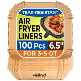 Air Fryer Paper Liners Disposable: 100PCS Non-Stick Air Fryer Parchment Paper, Food Grade Baking Sheets for Baking Roasting Microwave
