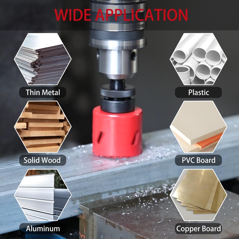 RKK 20 PCS Hole Saw Kit, HSS Bi-Metal Hole Cutter