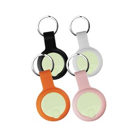 Case for Ultrbeka Air Tags - Superior Silicone Build, Shockproof & Anti - Slip.Protects Against Scratches. Precise Cutouts Ensure Full Functionality.Black+White+Pink+Orange.