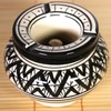 Moroccan Black Geometric Berber Ashtray Made and Hand Painted -