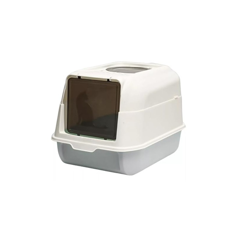 Arenero para Gatos Antiolores Puerta Palita 2 Salidas (Gris)