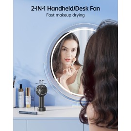 SWEETFULL Mini Portable Fan - Rechargeable Handheld Fan, 3 Speeds Personal Hand Gifts for Travel Essentials, Lash, Makeup, Eyelash, Kids, Girls, Women - USB, Cute Design Black