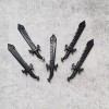 MuseBrickArts 5pack Serrated Sword Blocks Weapons Accessories for Minifigure A51019