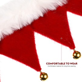 Milisten Christmas Pet Collar With Bells - Adjustable Scarf for Dogs and Cats - Holiday Party Puppy Neck Costume Accessories