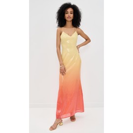 Runaway the Label Women's Niyah Maxi Dress, Mimosa Ombre, Yellow, Orange, S