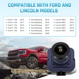 Rear View Backup Camera Compatible with Ford F150 2010-2014 Mustang 2015-2020 Lincoln MKC 2015-2019, Park Assist Reverse Cam Replacement BL3Z-19G490-B, EL3T-19G490-AA, EL3Z-19G490-D