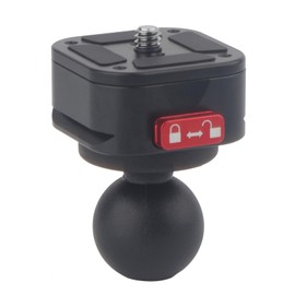 Rigdance Camera Quick Release Plate with 25mm (1 inch) Ball for Ram B Size Mounts, Solution for Cameras Easily Mounted to 1" Ball System