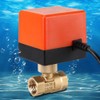 AC 220V Brass Electric Motorized Ball Valve 2 Way 3-Wire