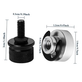 2 Sets Motorcycle Aluminium Seat, Seat Screw for Harley, Fixing Screws Nuts Set, Motorcycle Seat Screws Set, Screw Motorcycle Seat Attachment, Screw Seat Screw for Harley, Black