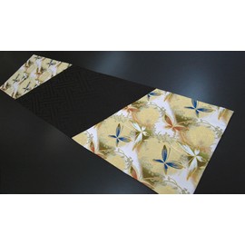 [Packaged] Boxed Japanese Table Center 120 × 30 cm (Butterfly)