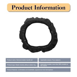 ijuicy Car Steering Wheel Cover, Fiber Leather Heated Steering Wheel Cover, Non-Slip Snug Fit Breathable Steering Wheel Cover Men, Universal for Most Cars Trucks (Black)